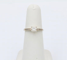 Load image into Gallery viewer, Vintage 18K Gold Princess Cut Diamond 18K WG Platinum Engagement Ring Band
