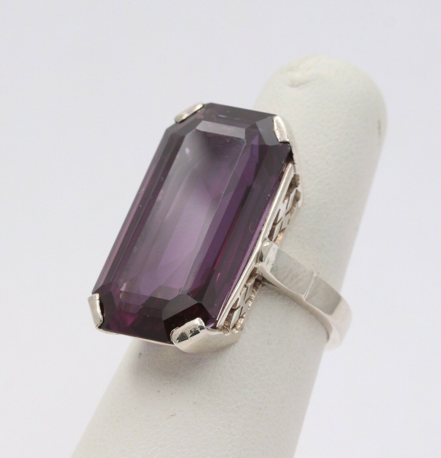 Vintage Huge Tourmaline Sterling Silver Statement Ring