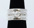 Vintage Pyramid Beads Ring Sterling Silver 925