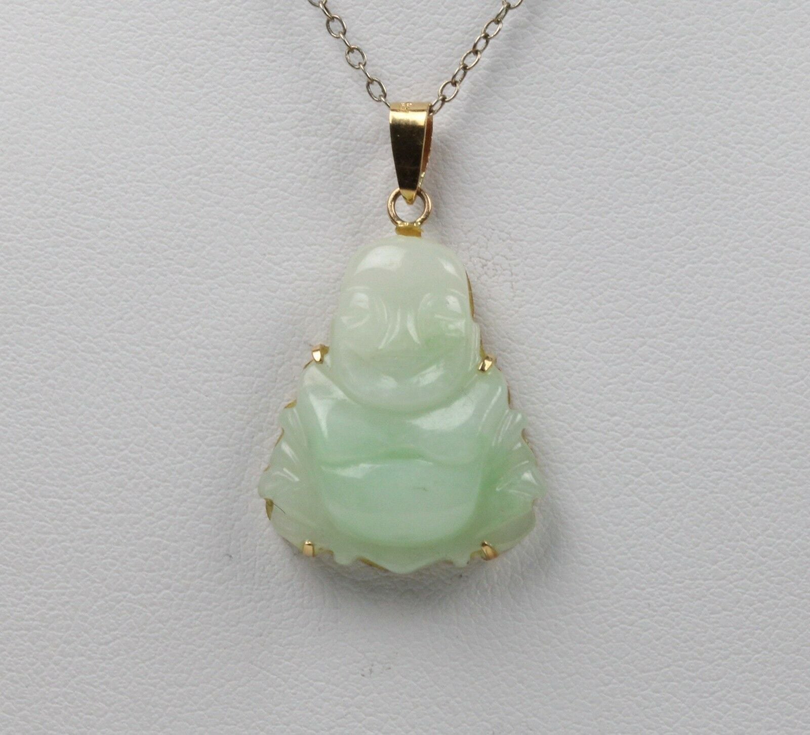 Vintage Natural Jade Buddha Pendant