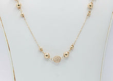 Load image into Gallery viewer, Vintage 14K Yellow Gold Ball Wire Necklace
