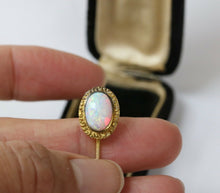 Load image into Gallery viewer, Victorian Opal 18K/14K Yellow Gold Stick Pin
