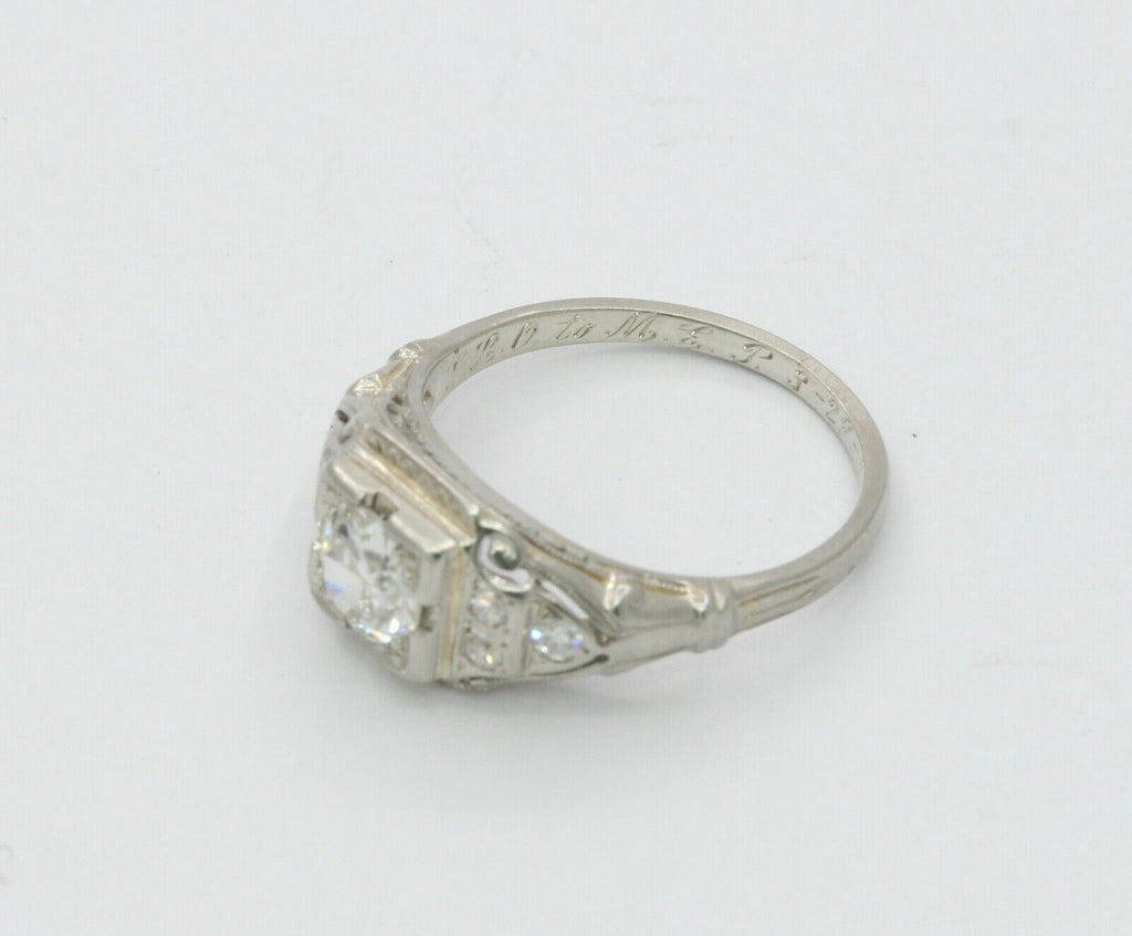 Art Deco Ladies Diamonds Platinum Ring