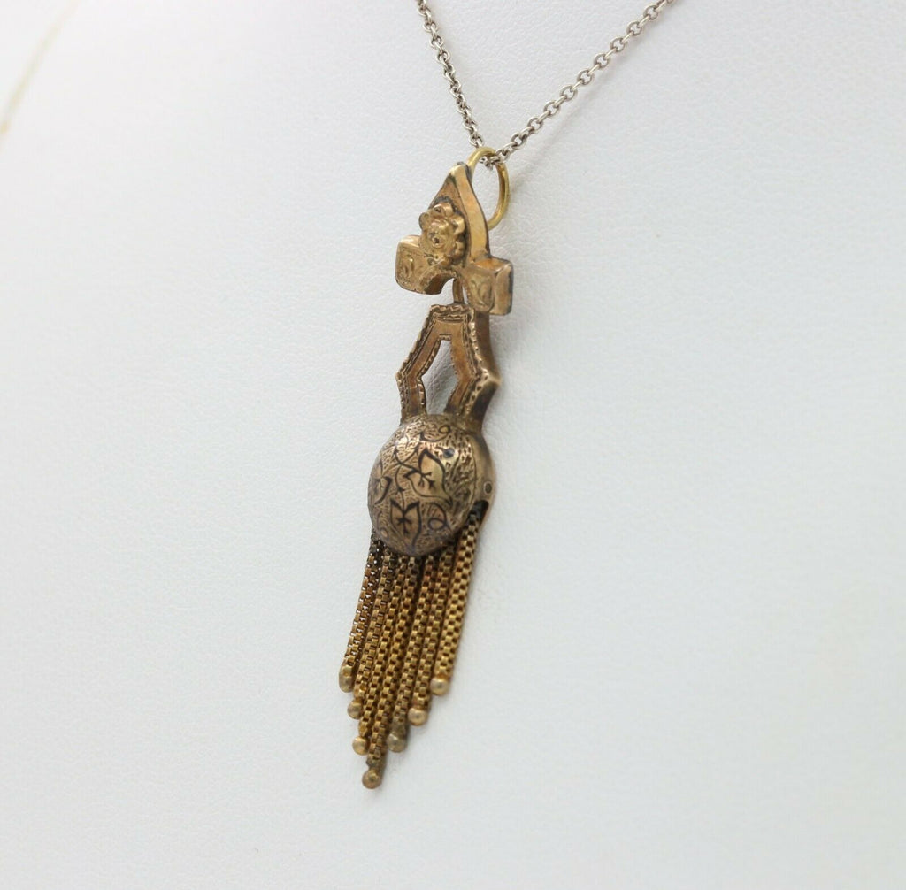 Victorian 10K Yellow Gold Tassel Pendant