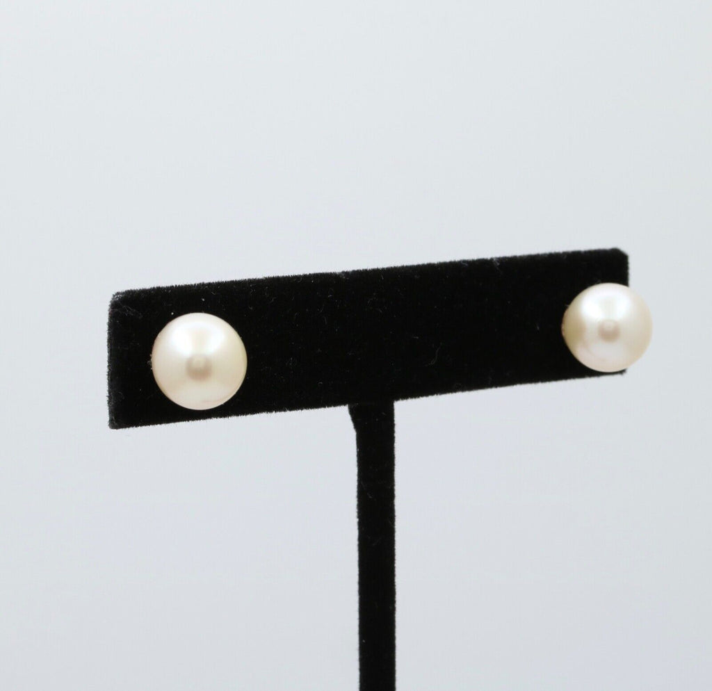 Vintage Pearl 14K Yellow Gold Earrings