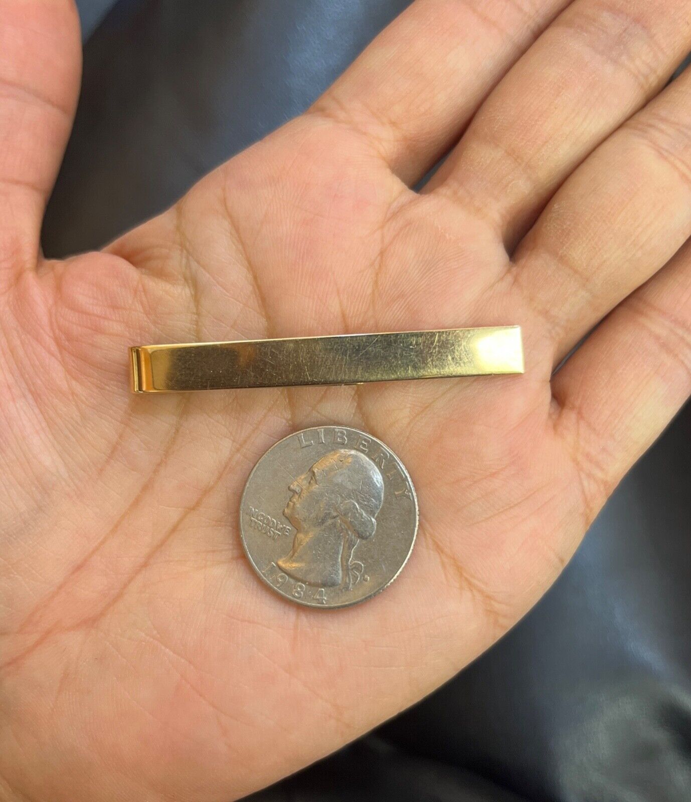 Vintage Tiffany & Co 14K Yellow Gold Tie Clip