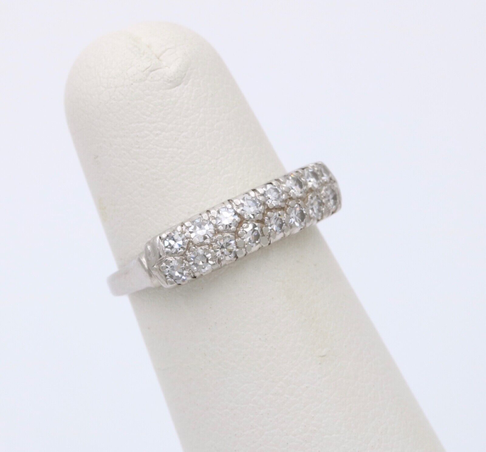 Antique Art Deco Diamond Platinum Ring band, Wedding Band