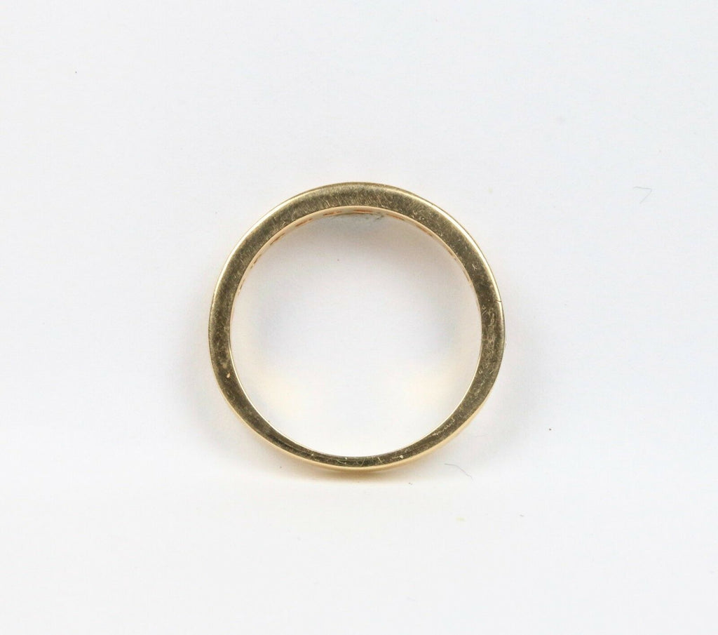 Vintage 14K Yellow Gold Diamond Half Eternity Band