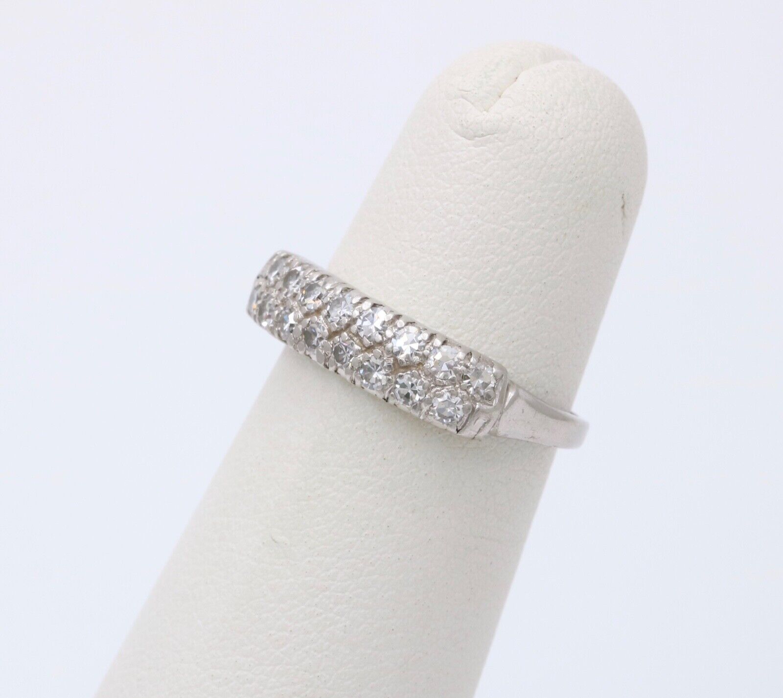 Antique Art Deco Diamond Platinum Ring band, Wedding Band