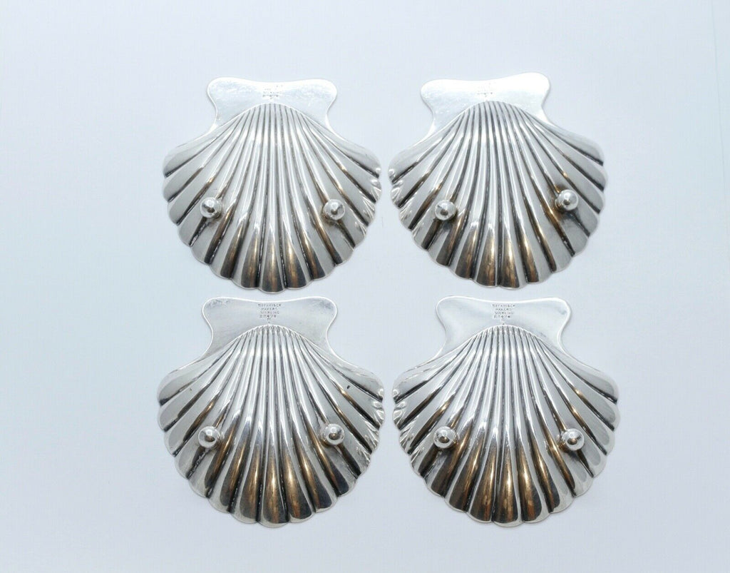 Vintage Tiffany and Co Scallop Shell Dish Set Sterling Silver