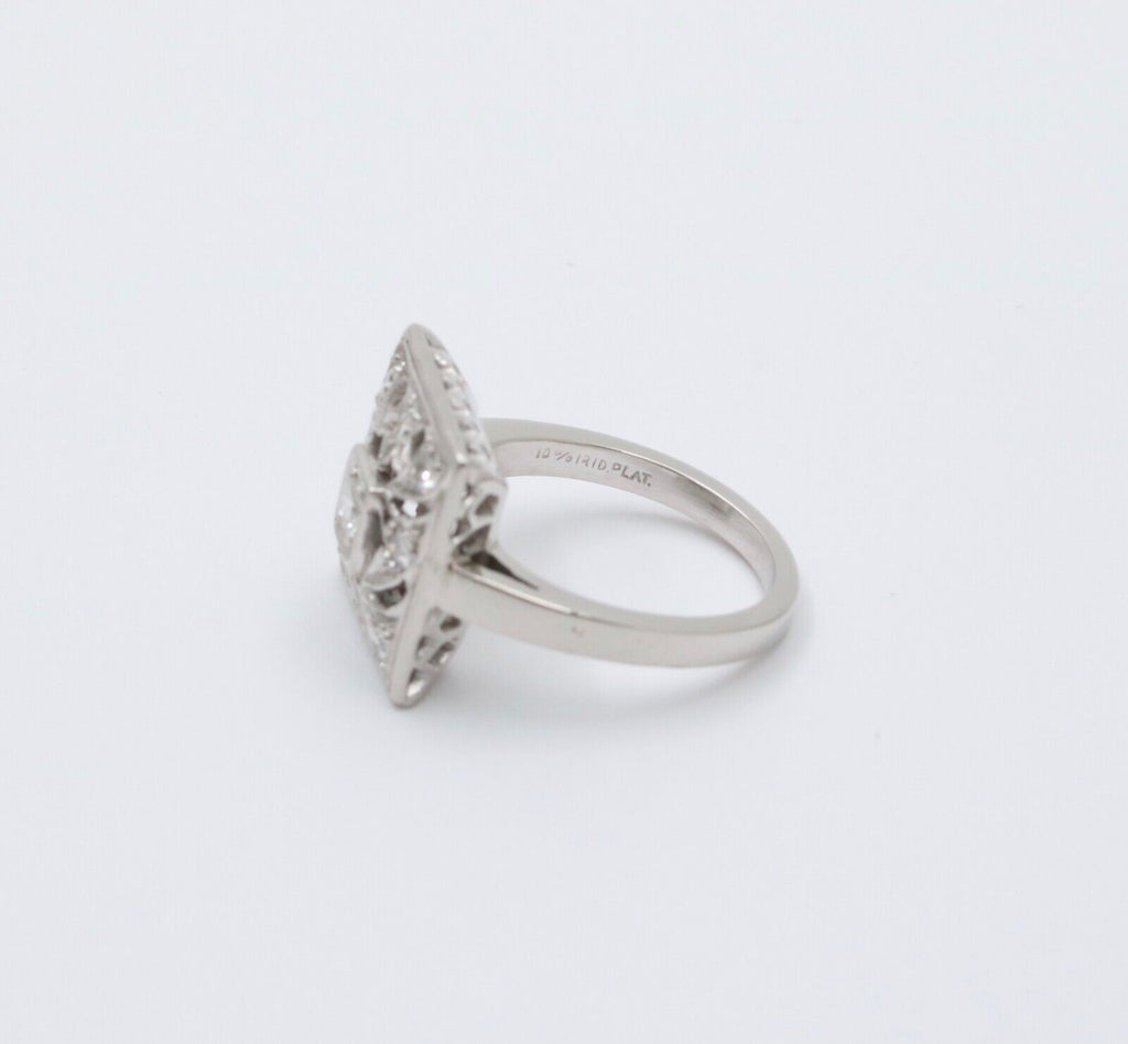 Art Deco Diamonds Platinum Filagree Ring