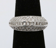 Load image into Gallery viewer, Vintage 14K Gold Diamond Minimal Pave Dome Ring, Wedding Band.
