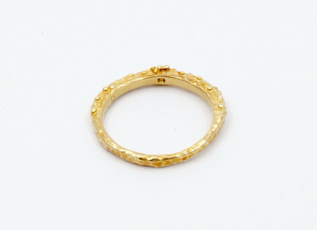 Vintage Rustic 14K Rose Cut Diamond Promise Ring