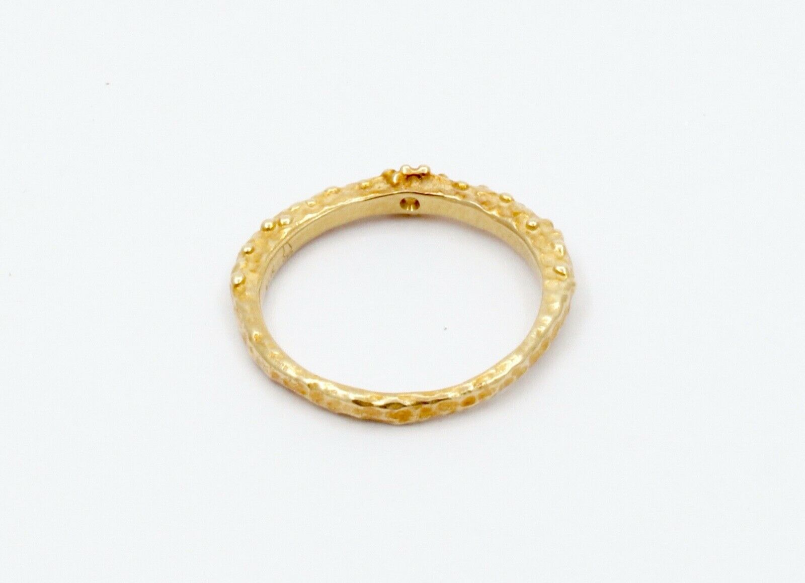 Vintage Rustic 14K Rose Cut Diamond Promise Ring