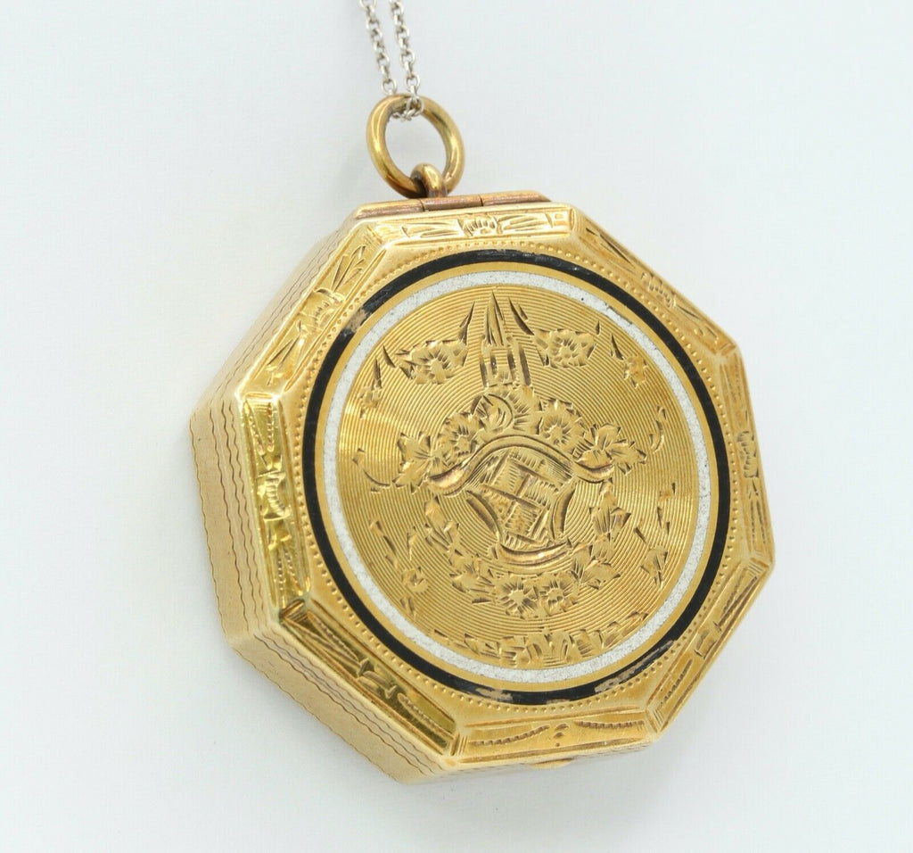 Victorian Tiffany and Co 14K Compact Pill Box