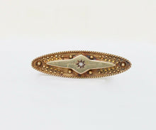 Load image into Gallery viewer, Victorian English 15K Yellow Gold Diamond Eclipse Brooch
