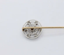 Load image into Gallery viewer, Victorian Platinum and 14K Yellow Gold Diamond Stick Pin
