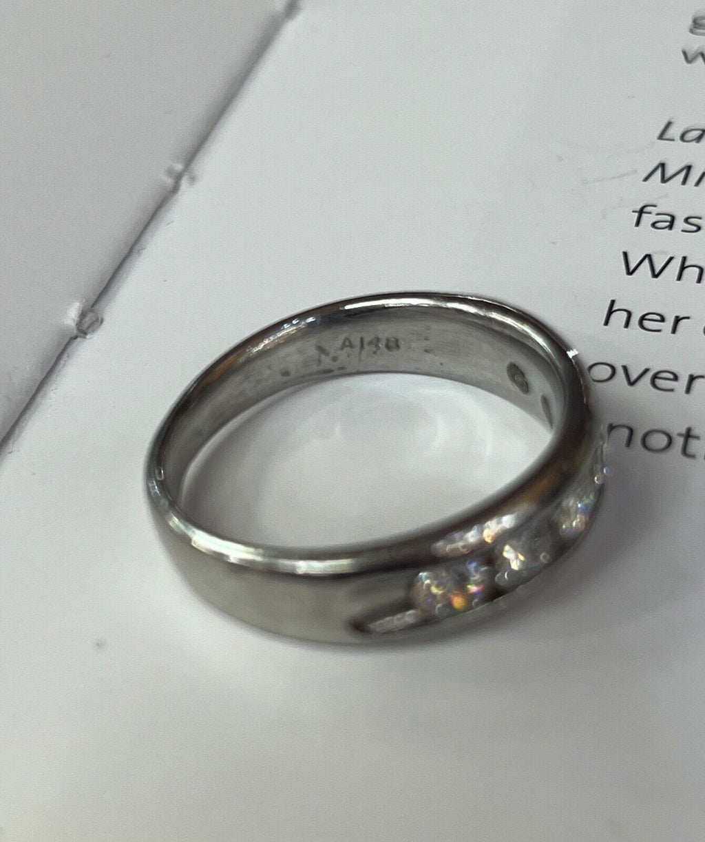 Classic Platinum Six Diamond Half Eternity Band.