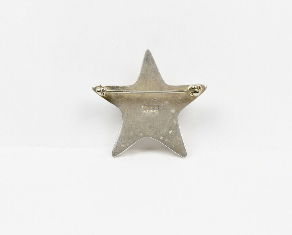 Tiffany and Co. Vintage Puffy Star Brooch Pin 925 Sterling Silver