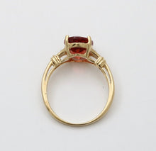 Load image into Gallery viewer, Vintage 14K Gold Andesine And Diamond Engagement Ring .
