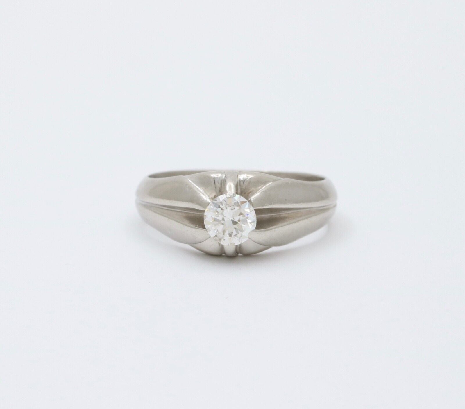 Antique Art Deco Platinum diamond ring Band, Engagement ring