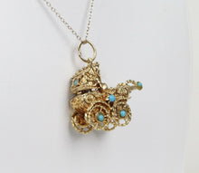 Load image into Gallery viewer, Vintage 14k Yellow Gold Baby Carriage Pendant
