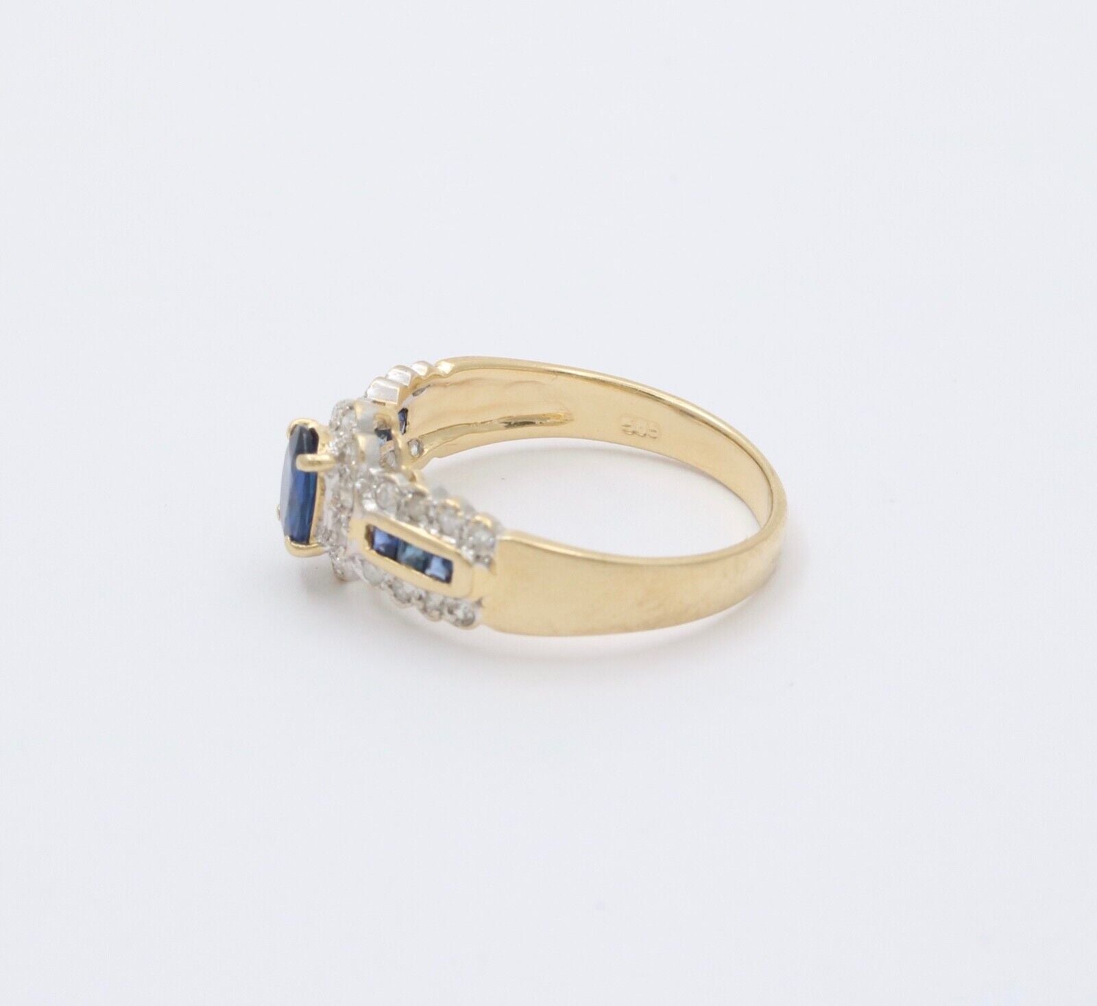 Vintage 14KYellow Gold Sapphire and Diamond Ring, Engagement Ring
