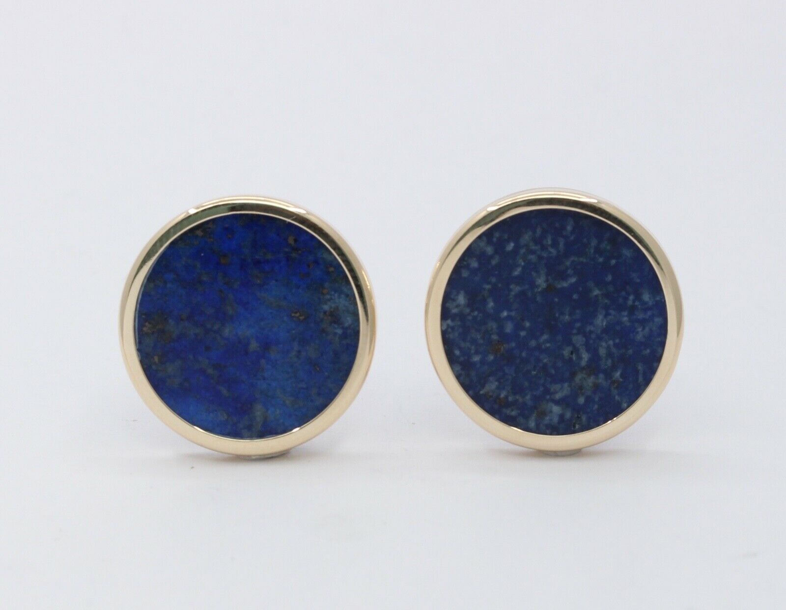 Vintage Ladies Large 14K Lapis Lazuli Earrings
