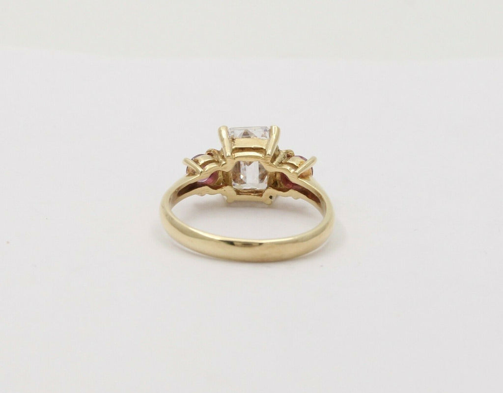 Vintage 14K Yellow Gold Pink Tourmaline Cocktail Ring