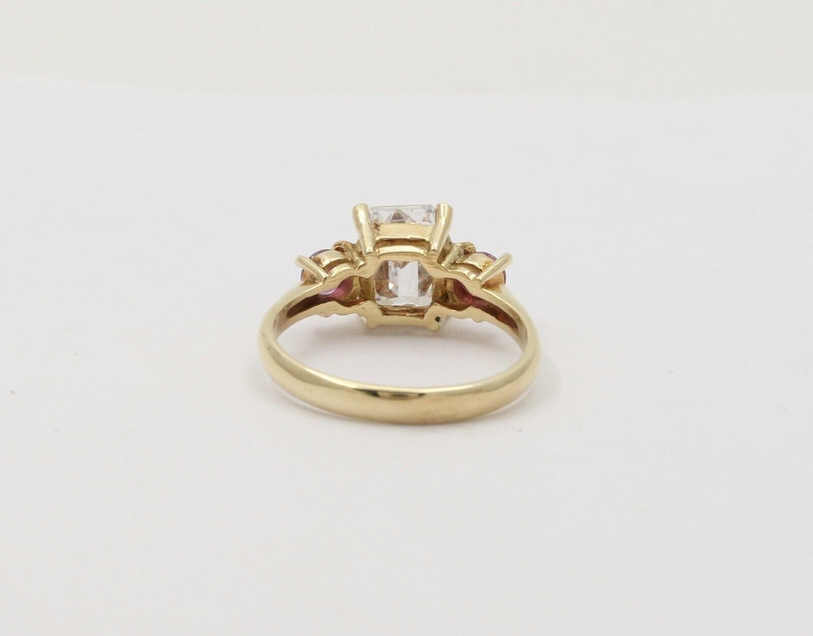 Vintage 14K Yellow Gold Pink Tourmaline Cocktail Ring