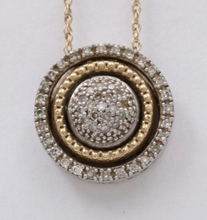 Load image into Gallery viewer, Vintage 14K &amp; Sterling Silver Diamond Pendant , Necklace
