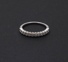 Load image into Gallery viewer, Vintage Diamonds 14K White Gold Wedding Band Stacking Ring
