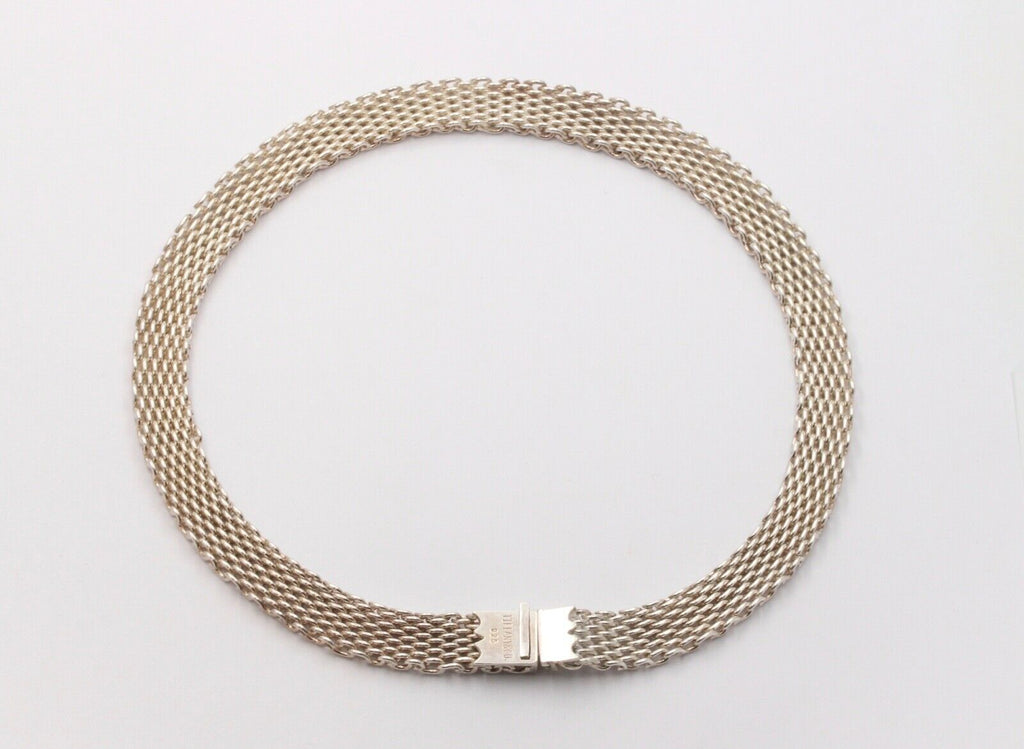 Tiffany and Co. Somerset Mesh Necklace 925 Sterling Silver