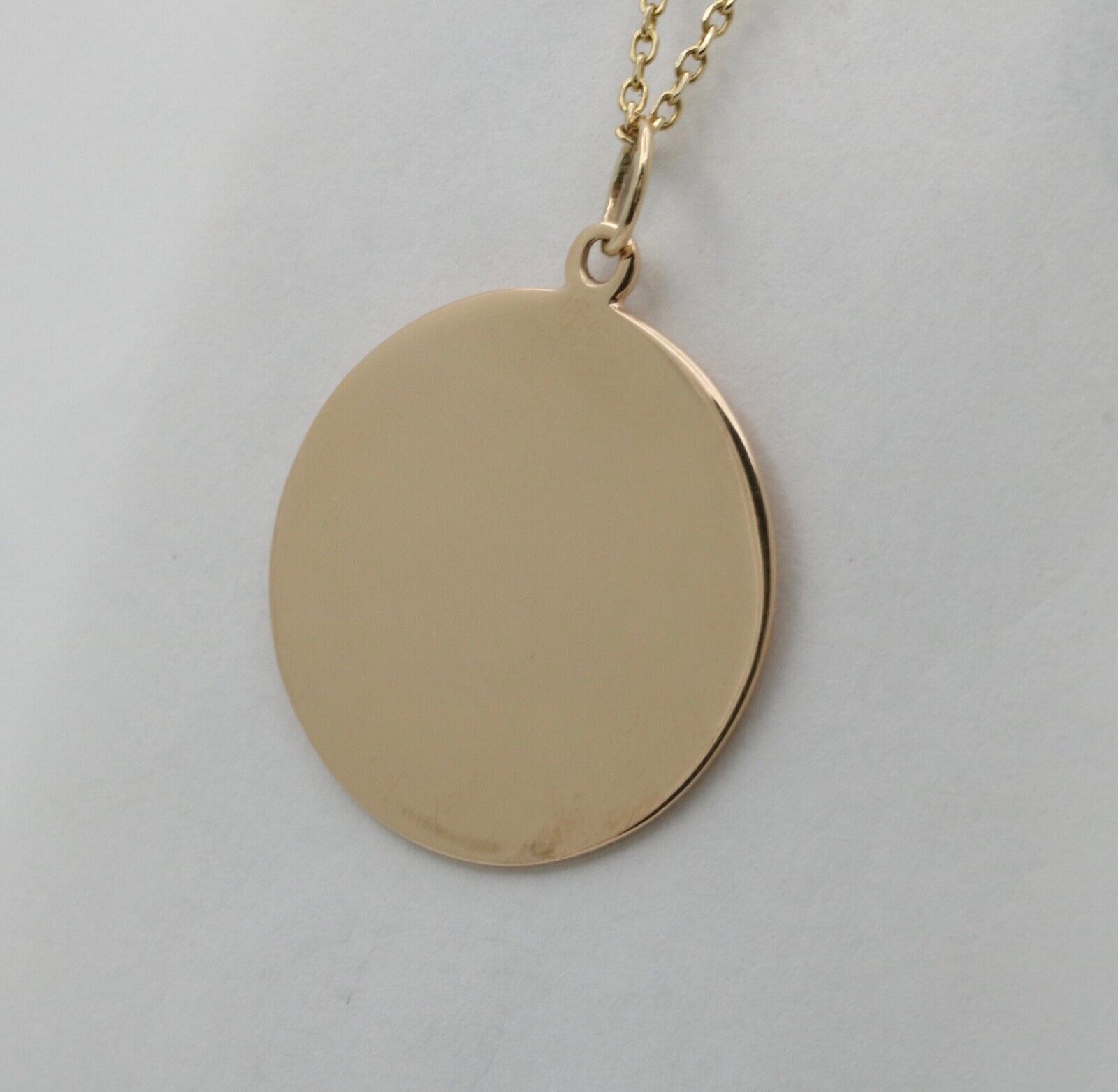 Vintage Tiffany and Co. Circle Medallion 14K Yellow Gold Pendant