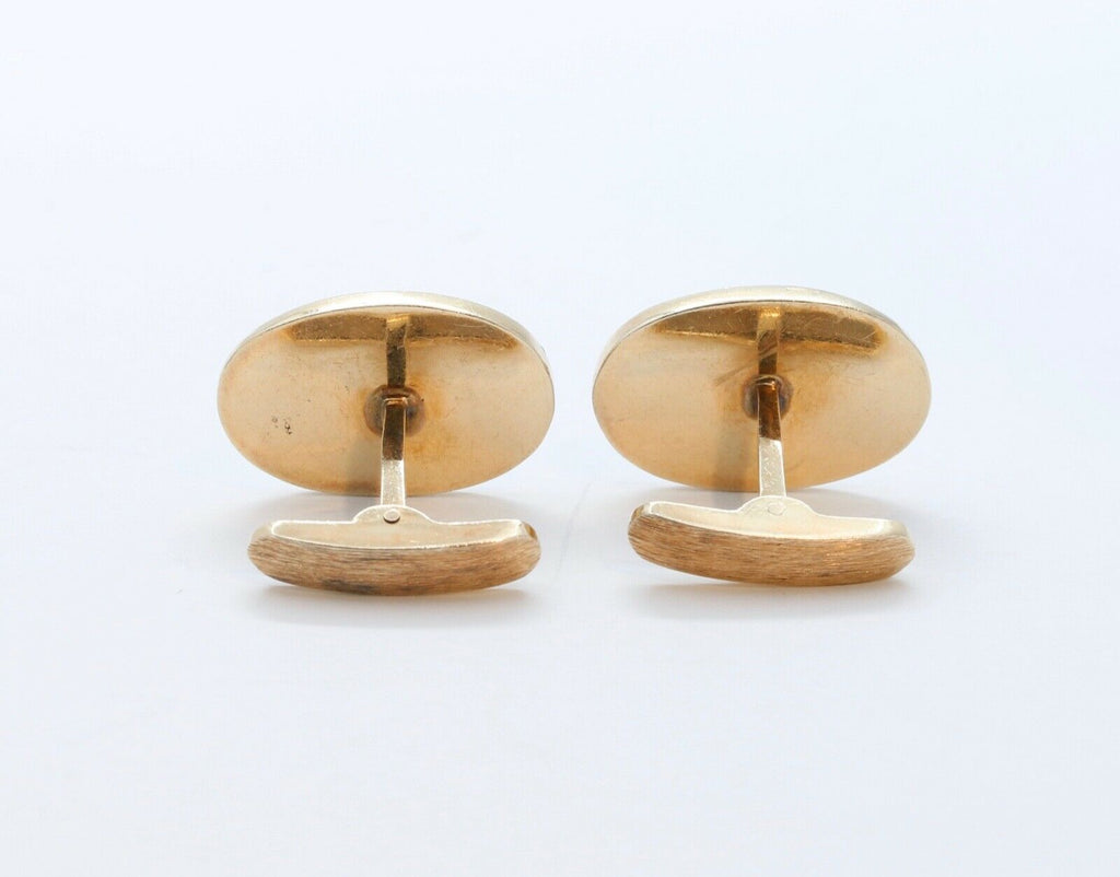 Lapis Lazuli 14K Yellow Gold Cufflinks Vintage Men
