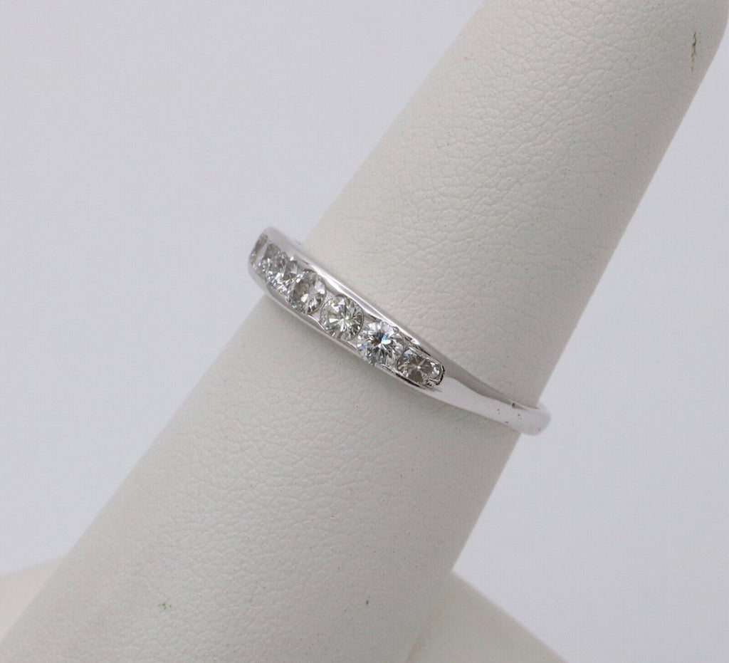 Vintage 18K Gold Diamond Half Eternity Band.
