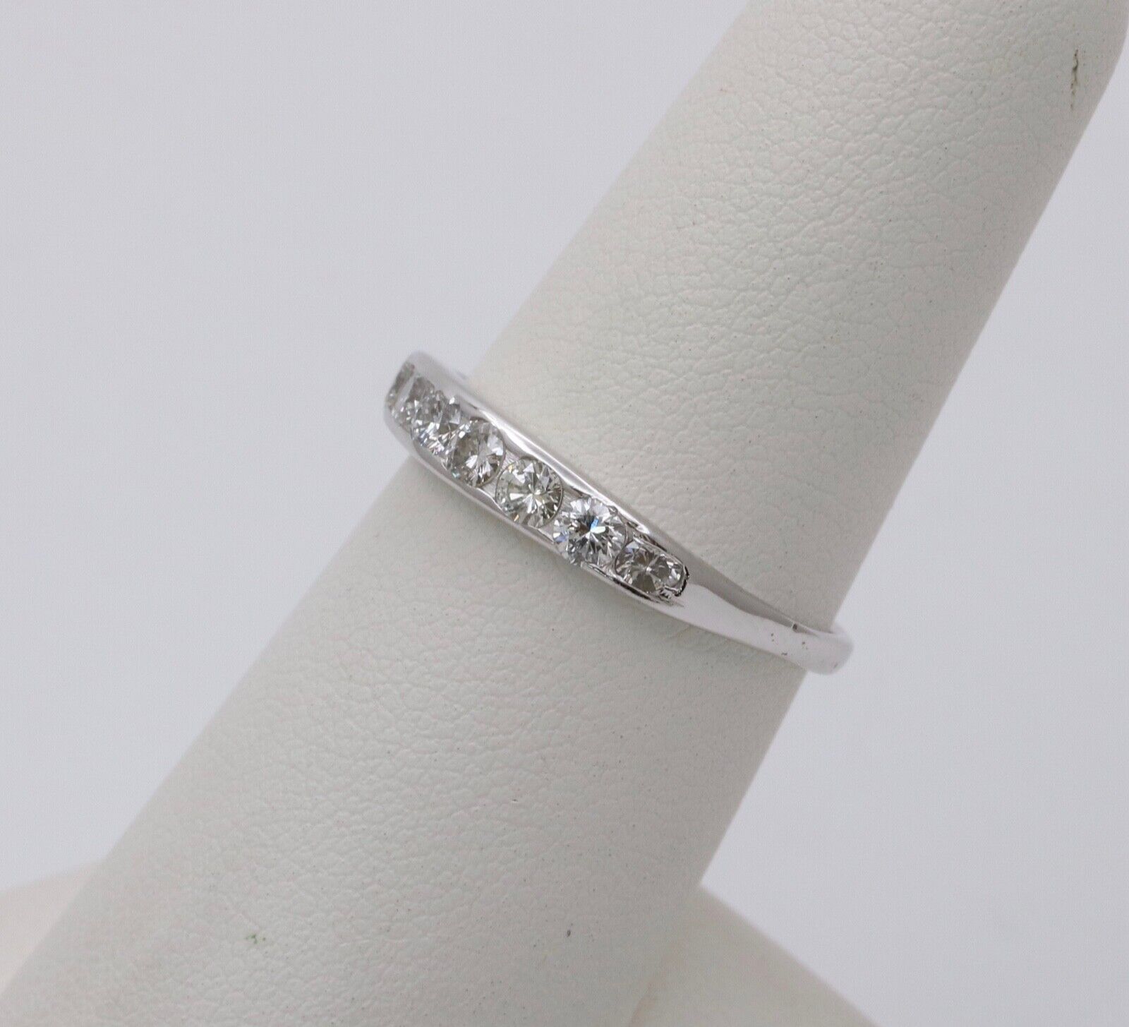 Vintage 18K Gold Diamond Half Eternity Band.