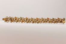 Load image into Gallery viewer, Vintage La Triomphe Diamonds Tourmaline Citrine 14K Yellow Gold Bracelet
