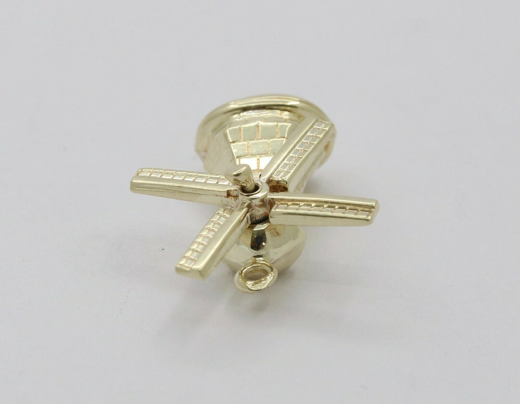 Vintage 14K Yellow Gold Windmill Charm
