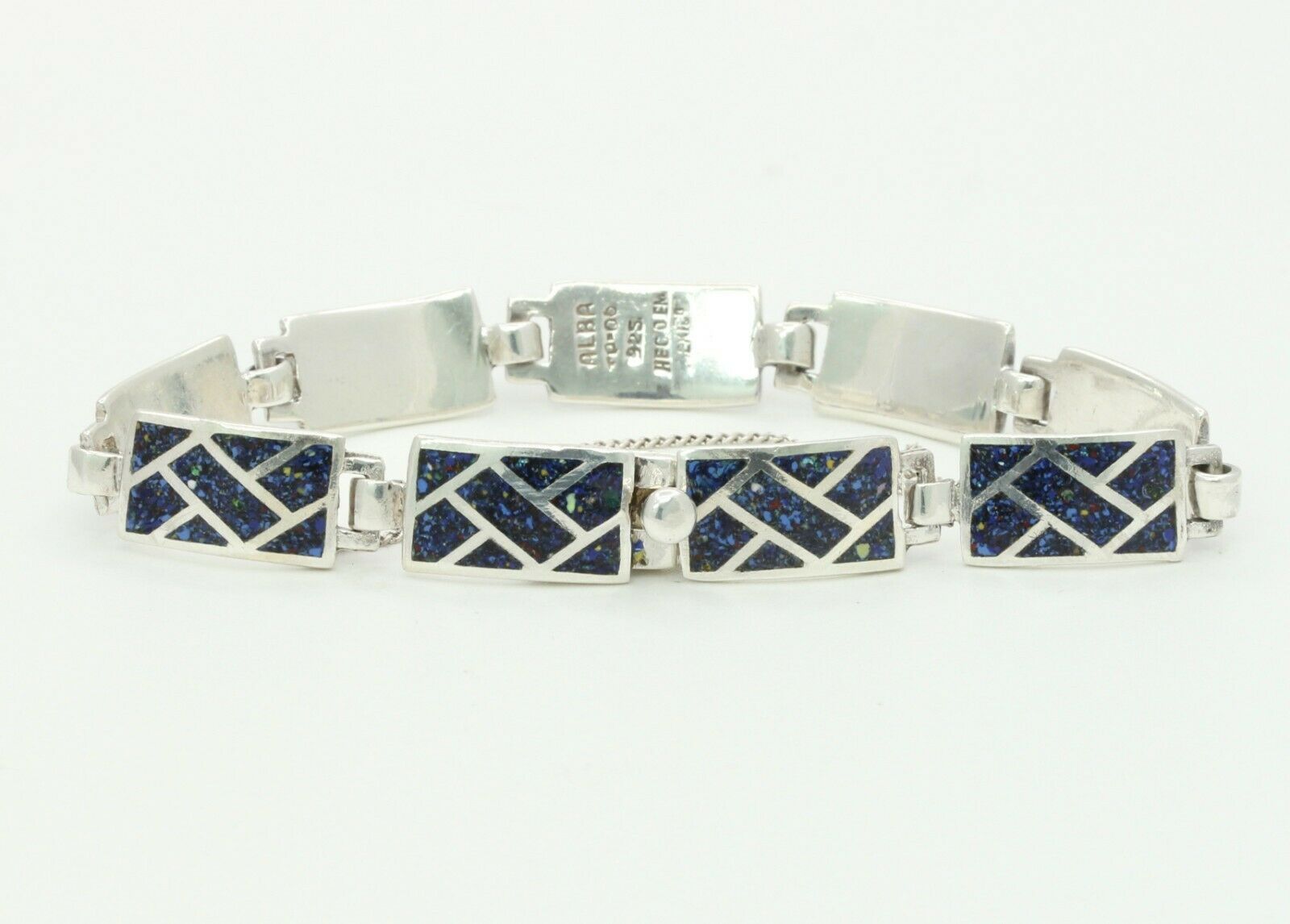 Vintage Sterling Silver Enamel Bracelet