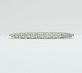 Art Deco Platinum 14K Yellow Gold Diamond Bar Pin