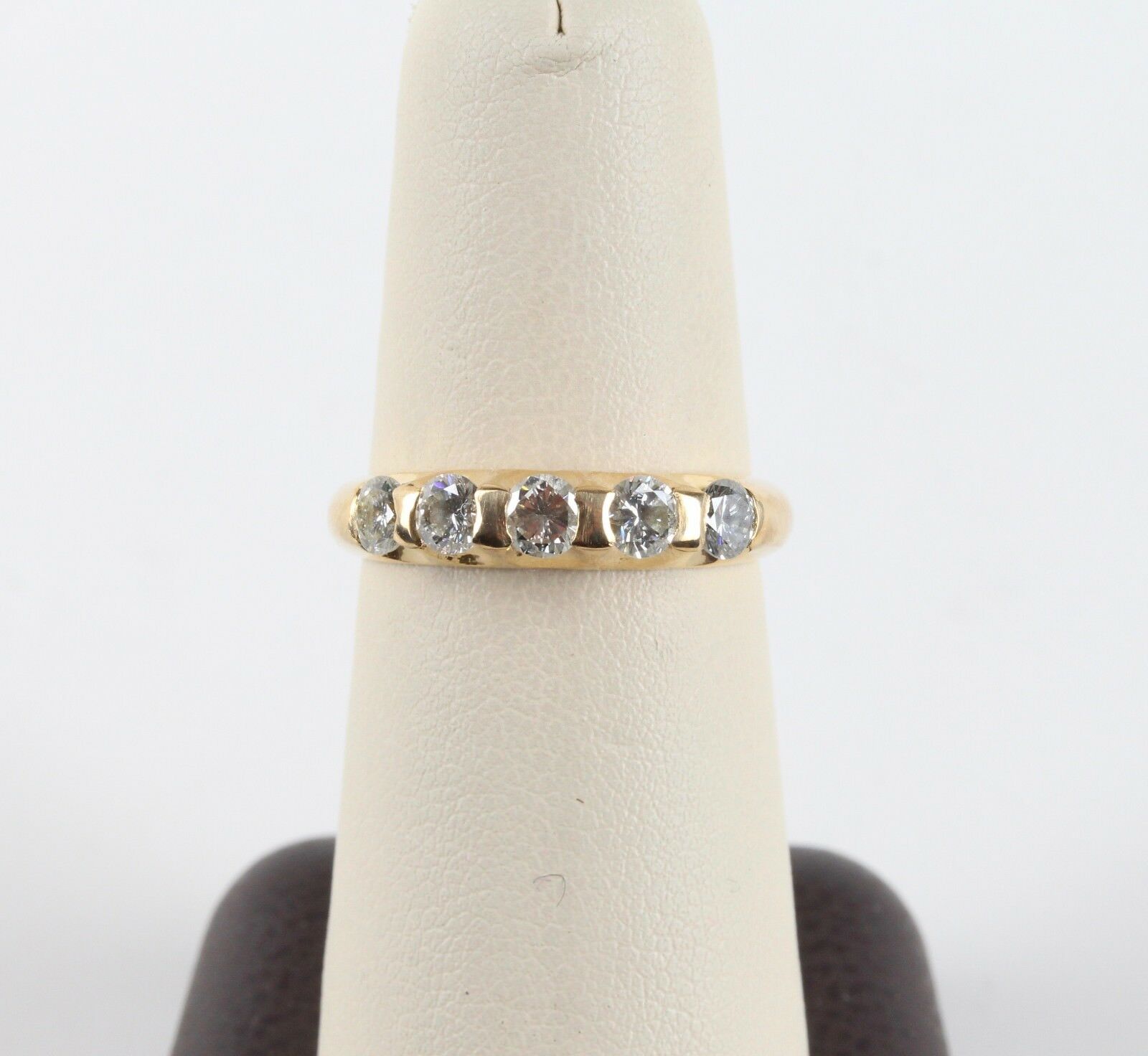 Vintage 1960's Wedding Band with Five Diamonds