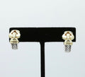 David Yurman Buckle Cable 14K Yellow Gold Sterling Silver Earrings