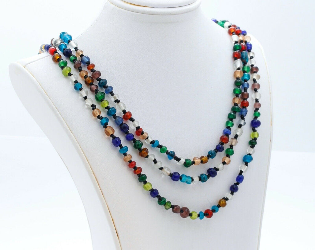 Vintage Art Glass Doubling Necklace
