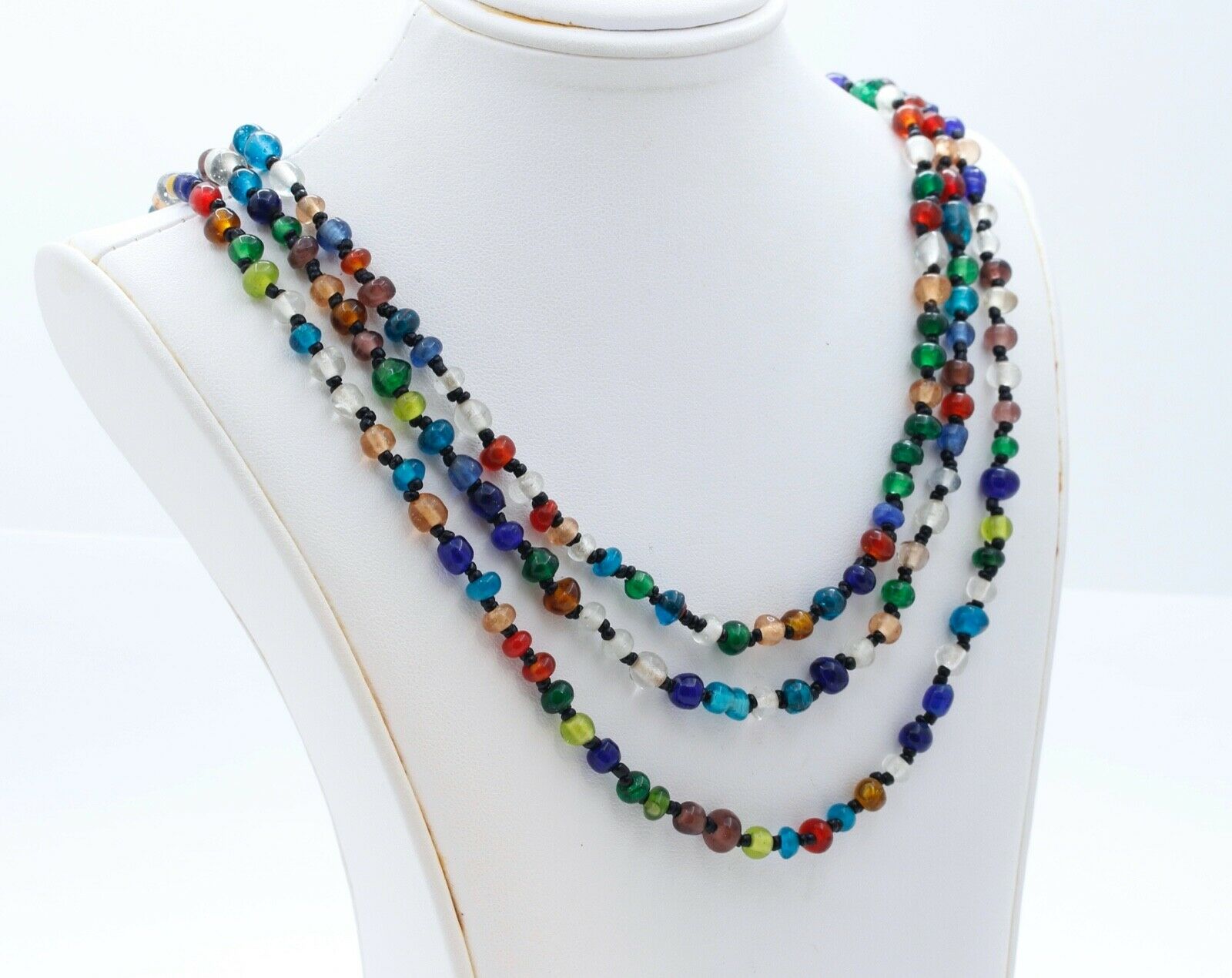Vintage Art Glass Doubling Necklace