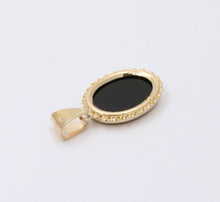 Load image into Gallery viewer, Vintage 14K Gold Onyx Charm Pendant.Necklace
