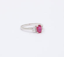 Load image into Gallery viewer, Vintage Ruby Diamonds 10K White Gold Ring
