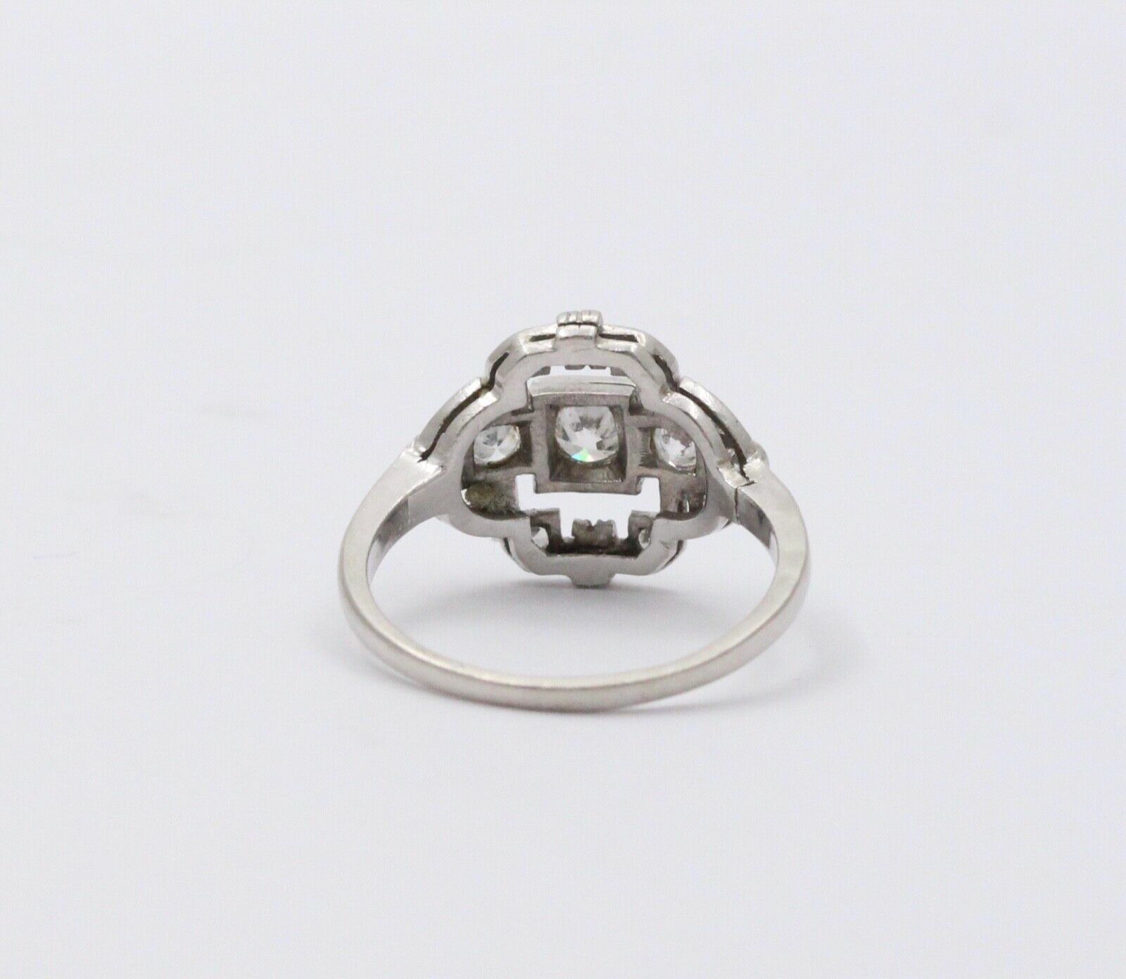 Art Deco Diamonds Platinum Cocktail Ring