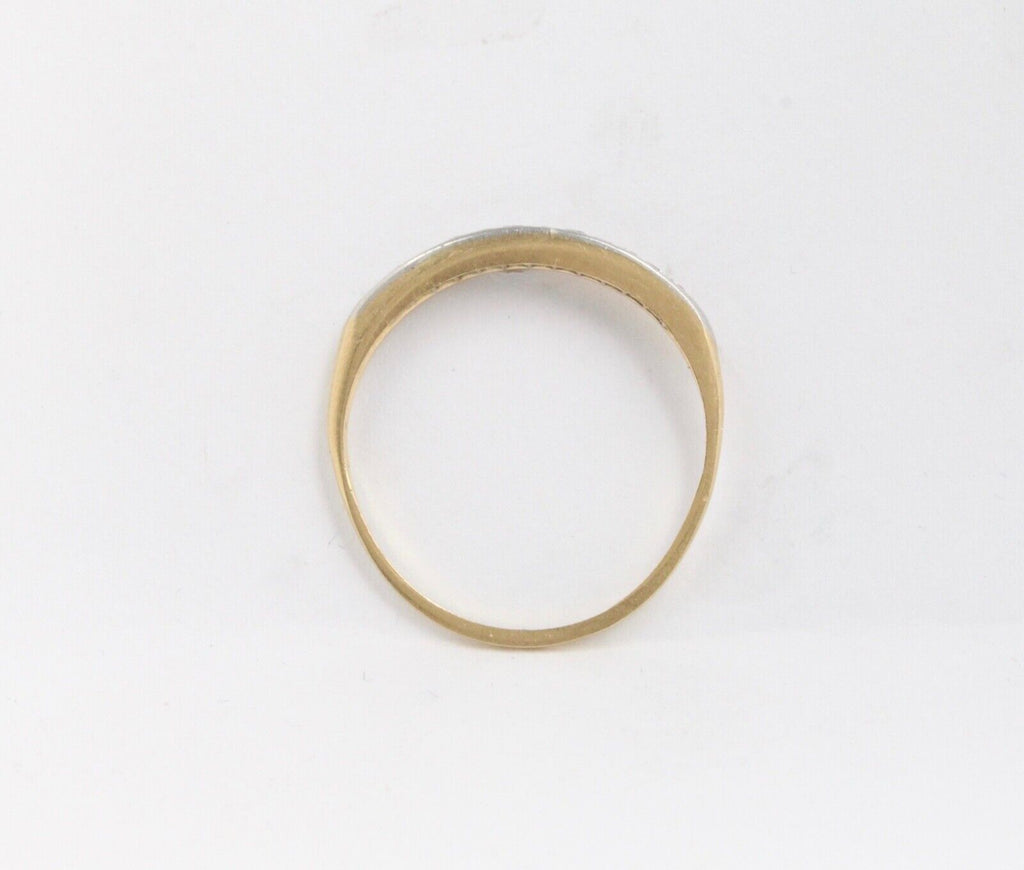 Vintage 14K Yellow Gold Diamond Wedding Band