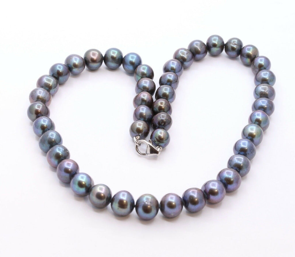 Vintage Tahitian South Sea Black Pearl 925 Necklace